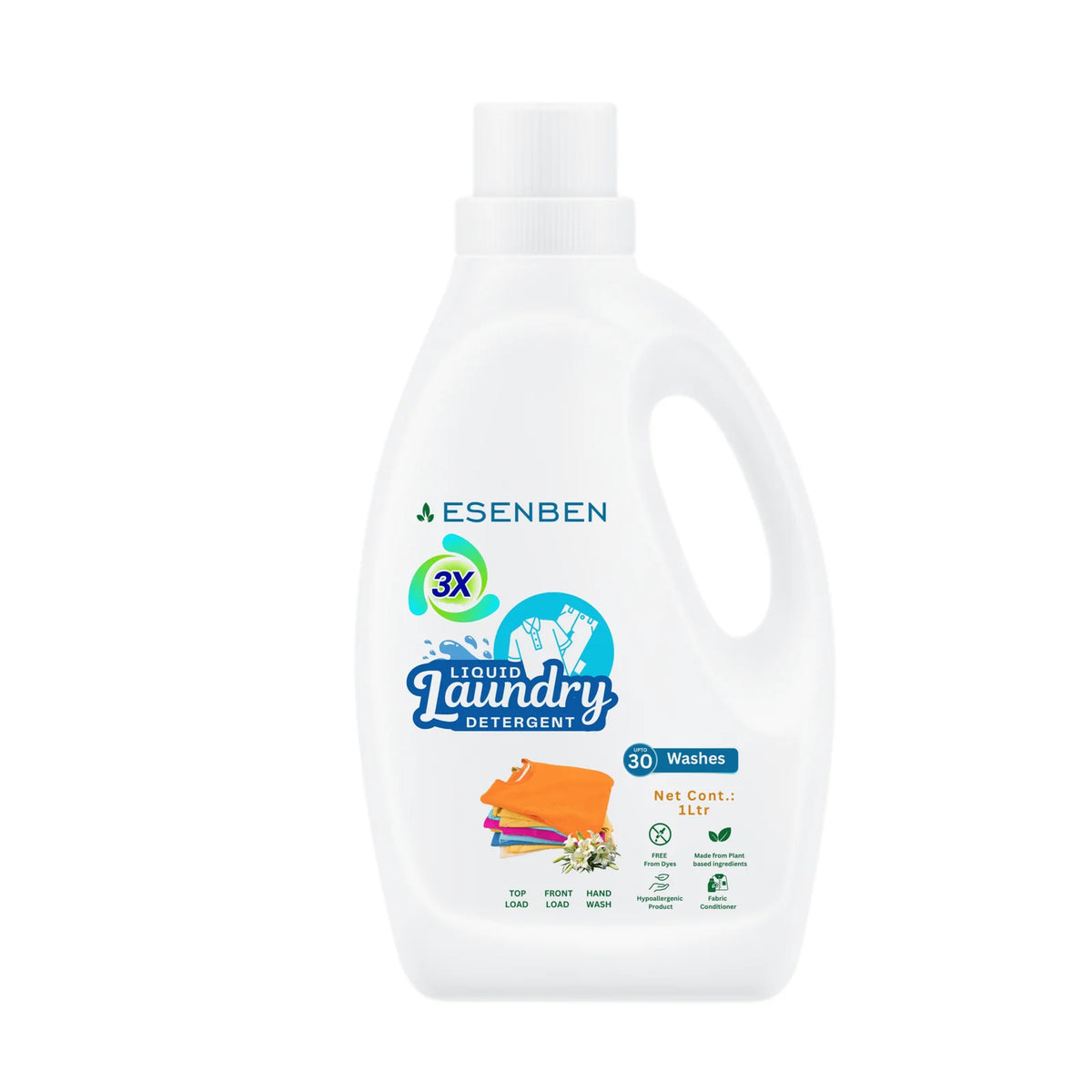 Liquid Laundry Detergent, 1 Litre, 3X Concentrated, 30 Washes